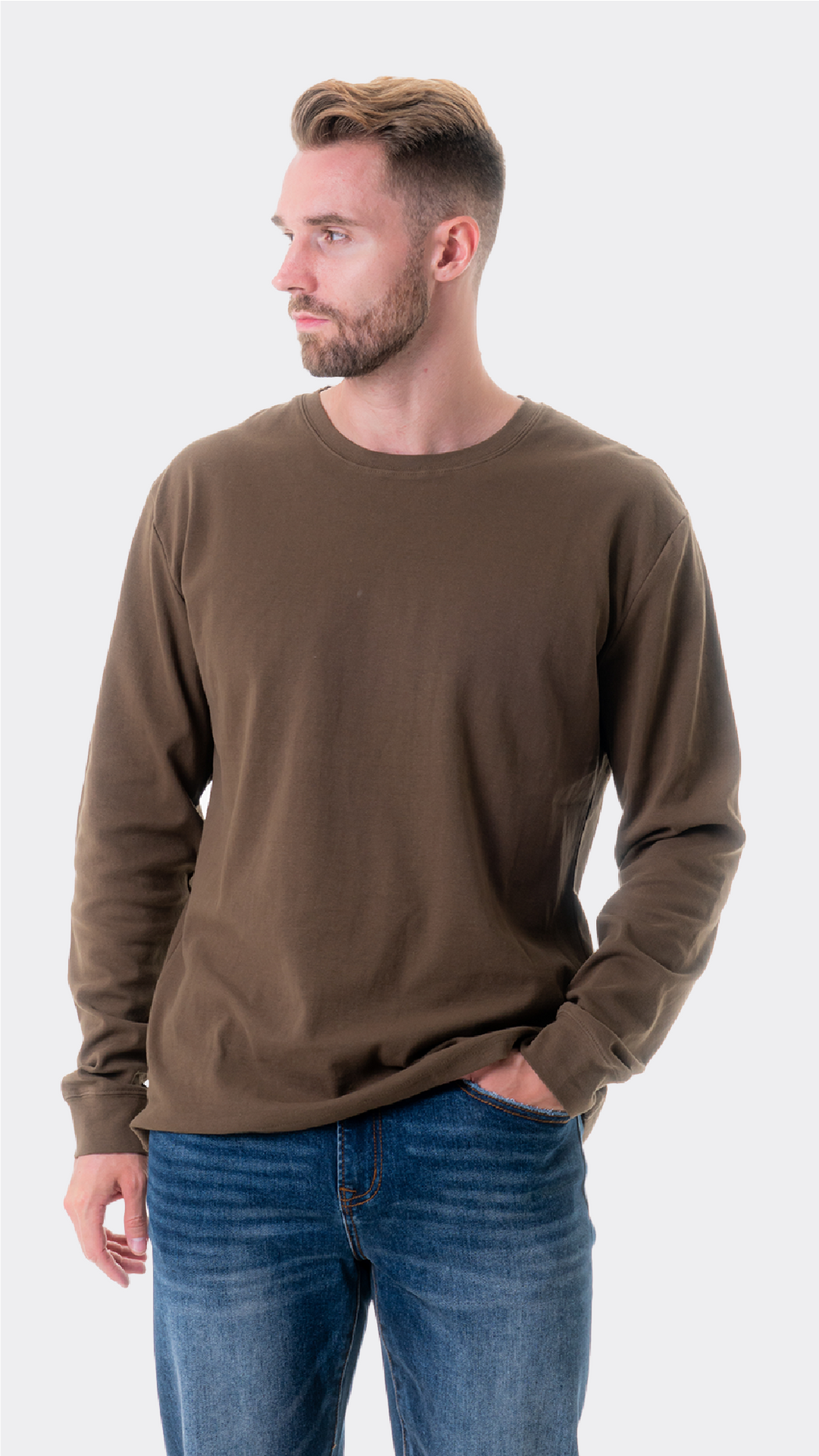 Playera Manga Larga Para Hombre B Basic BB0052