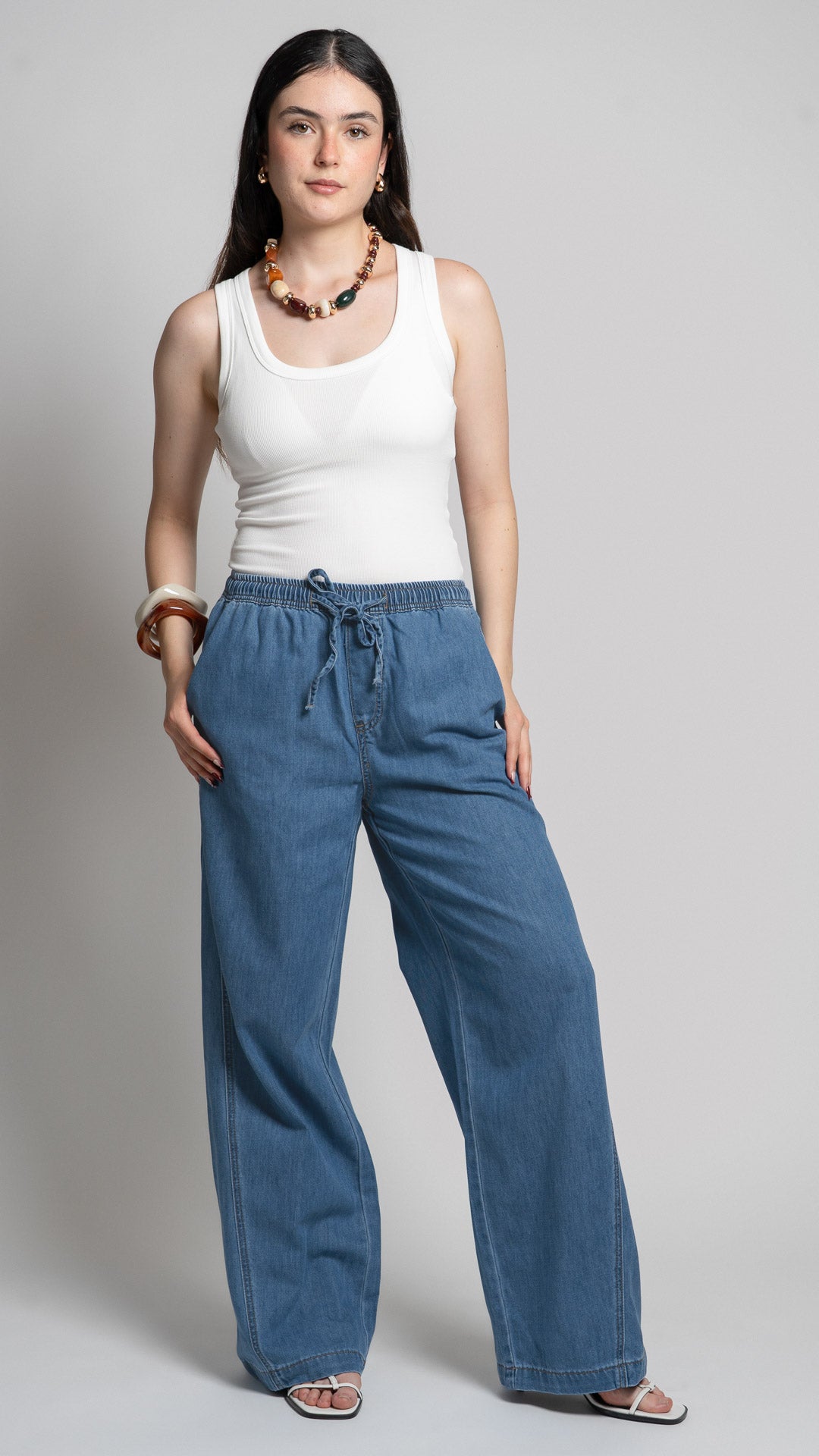 Pantalón Wide Leg Mujer B Basic BB0331