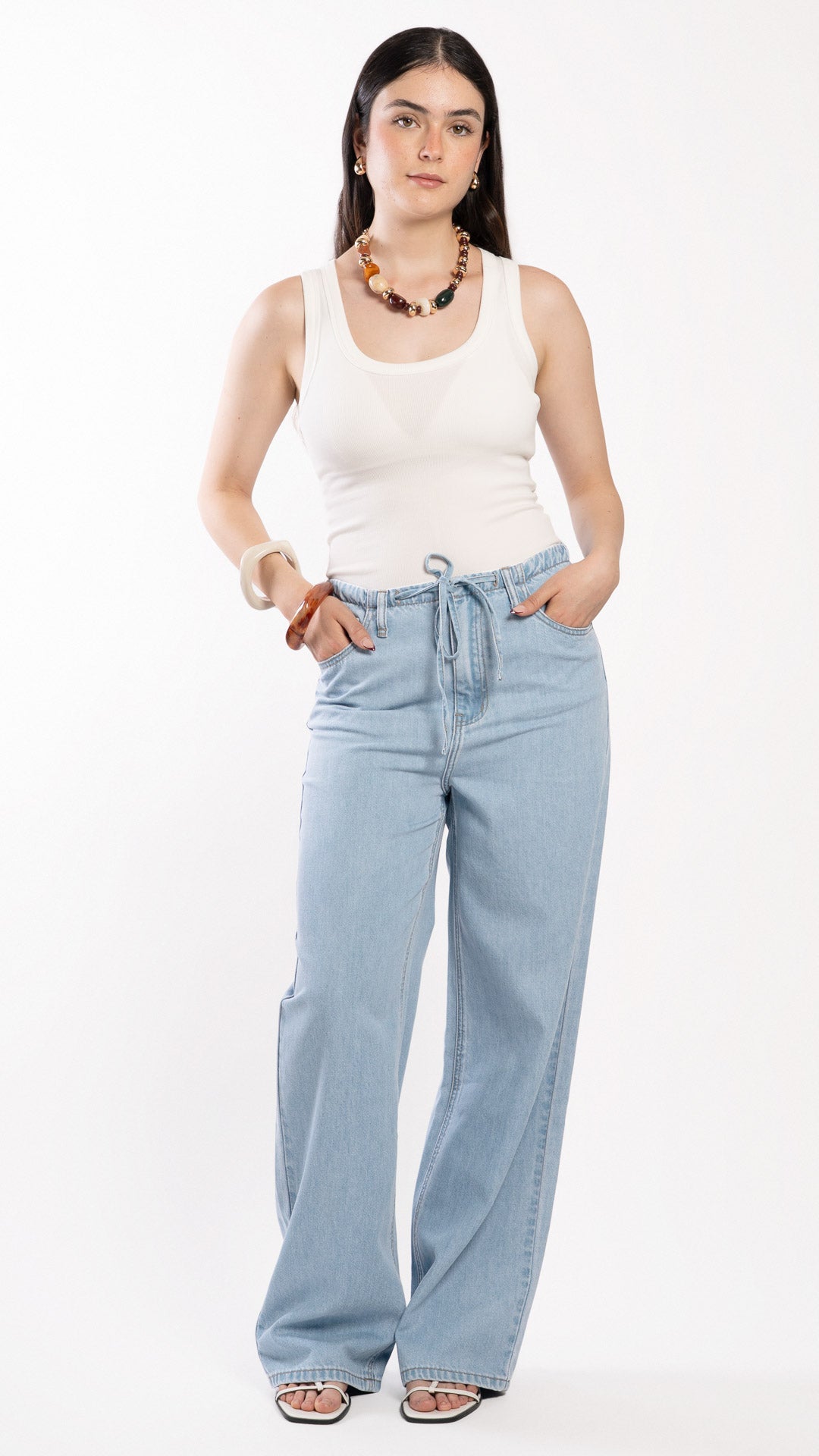 Pantalón Wide Leg Mujer B Basic BB0332