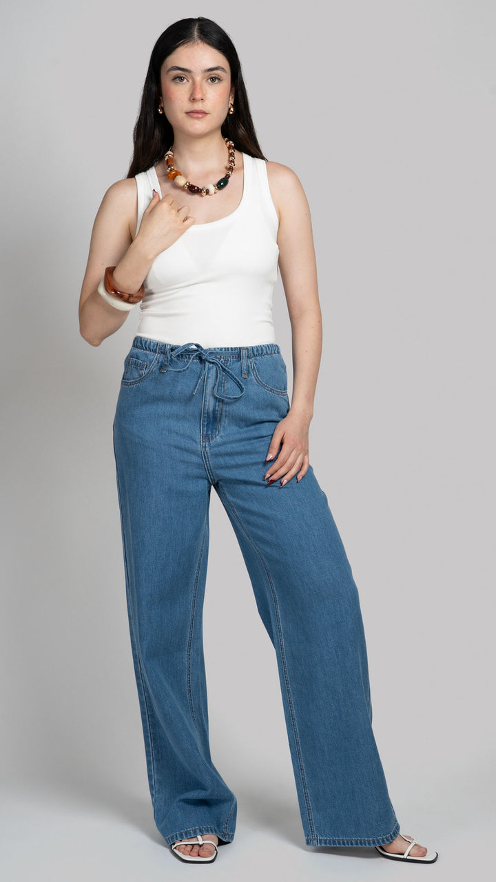 Pantalón Wide Leg Mujer B Basic BB0332