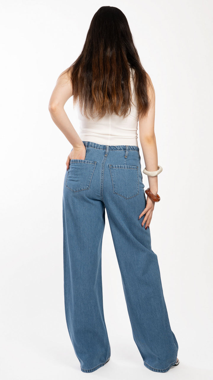 Pantalón Wide Leg Mujer B Basic BB0332