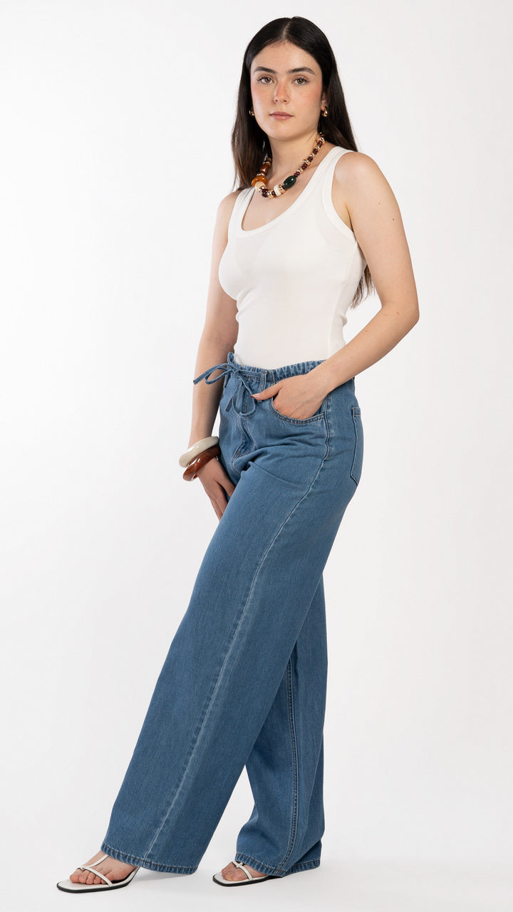 Pantalón Wide Leg Mujer B Basic BB0332