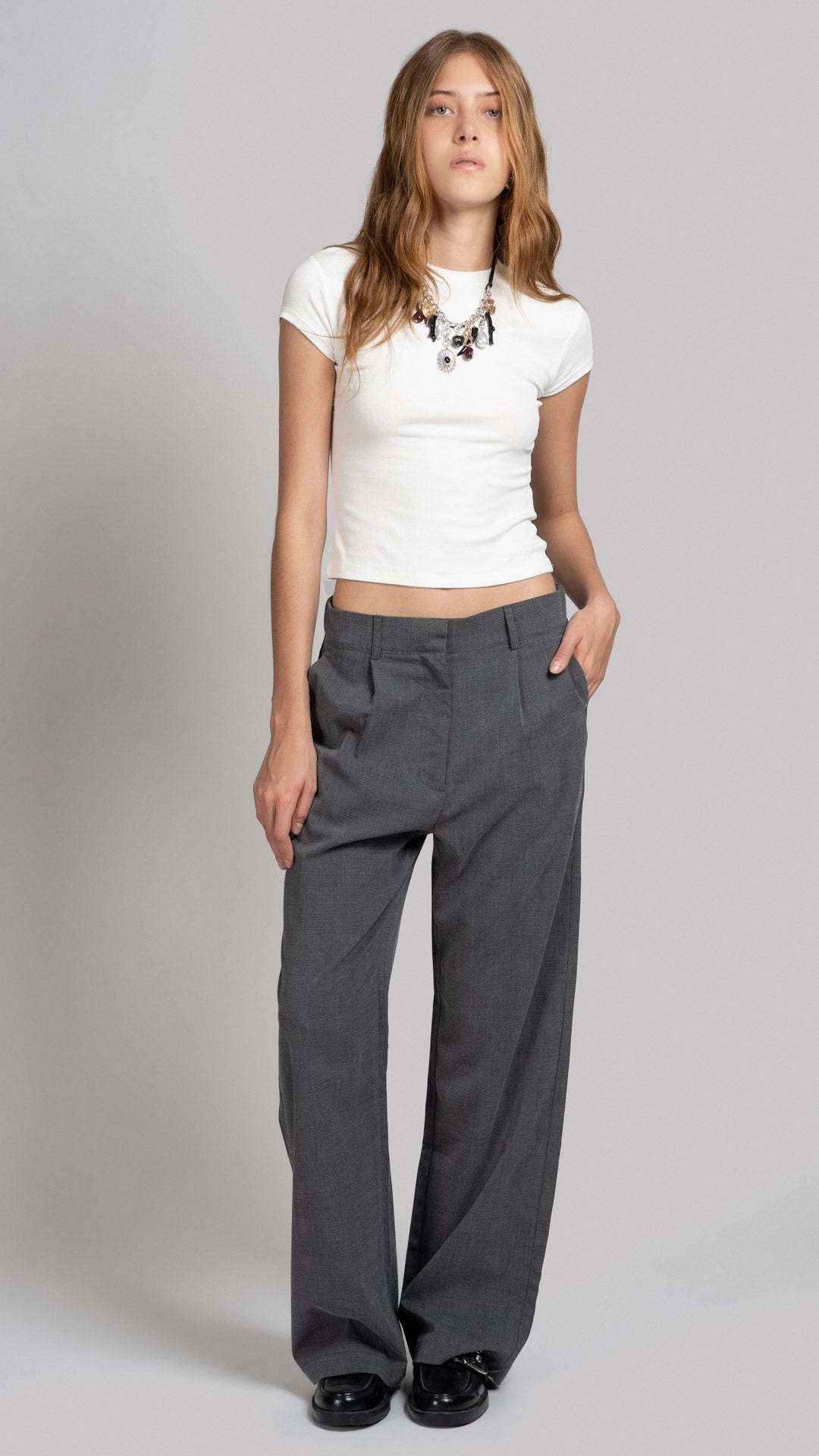 Pantalón De Cuadros Mujer B Basic BB0391