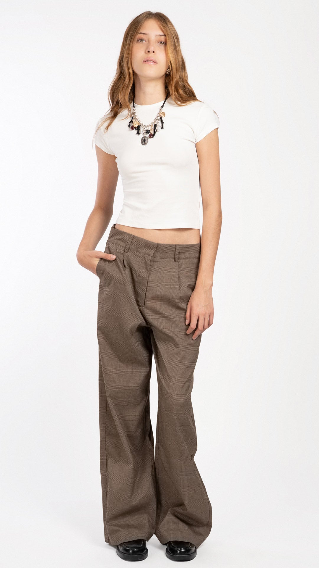 Pantalón De Cuadros Mujer B Basic BB0391