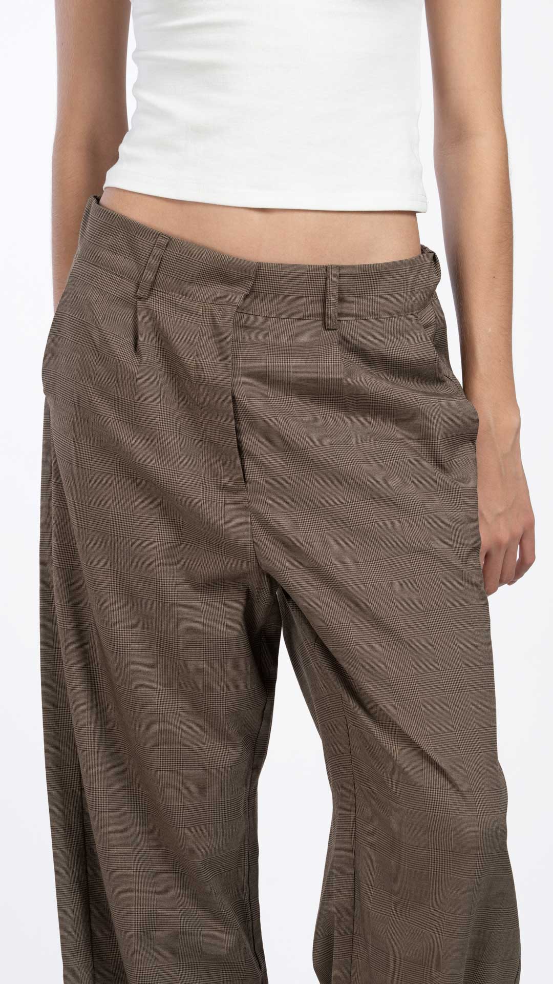 Pantalón De Cuadros Mujer B Basic BB0391
