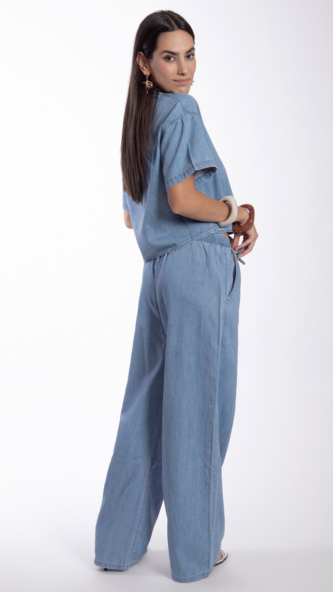 Pantalón Wide Leg Mujer B Basic BB7605