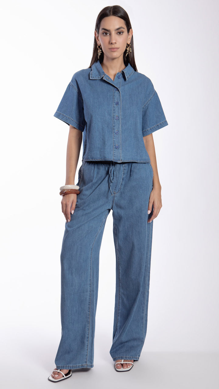 Pantalón Wide Leg Mujer B Basic BB7605