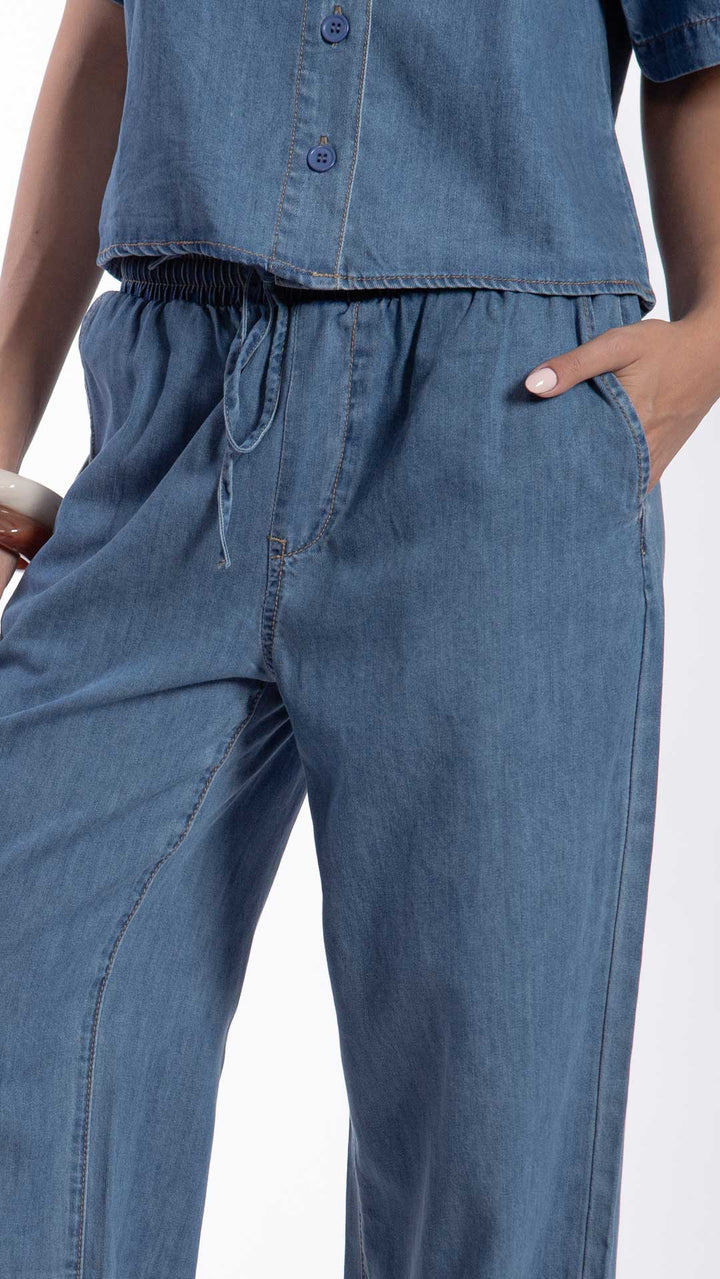 Pantalón Wide Leg Mujer B Basic BB7605