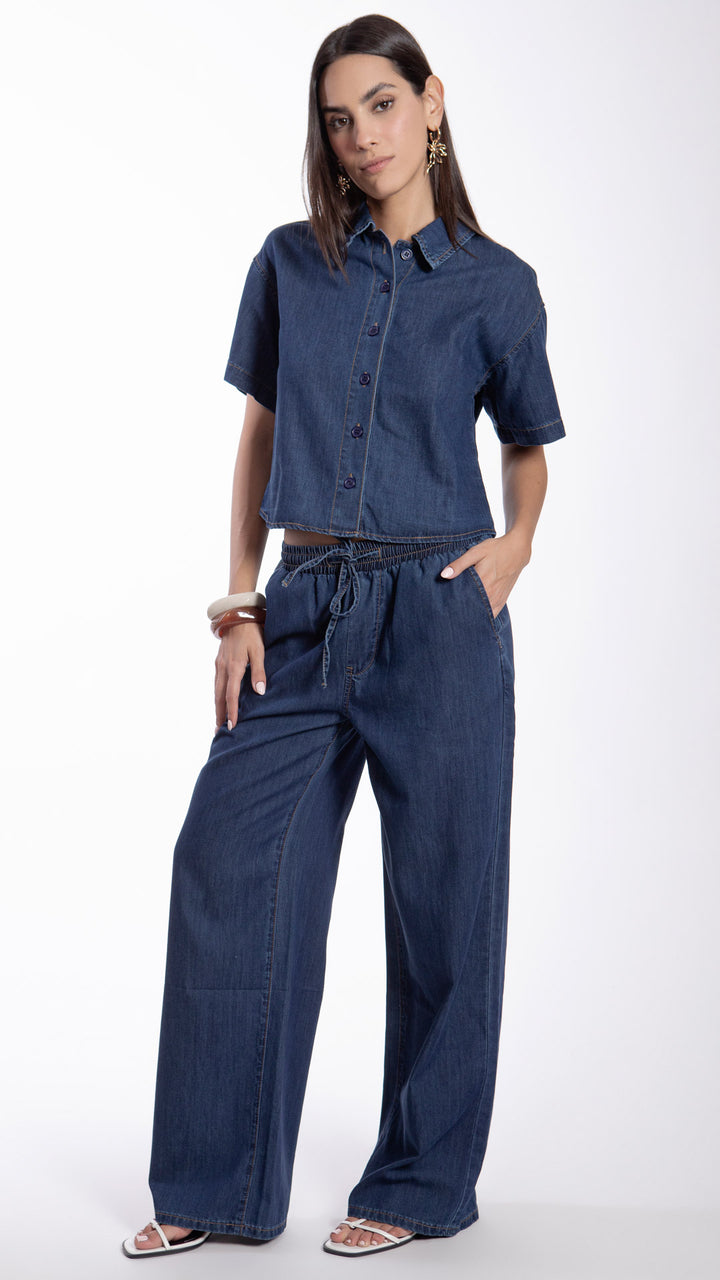 Pantalón Wide Leg Mujer B Basic BB7605