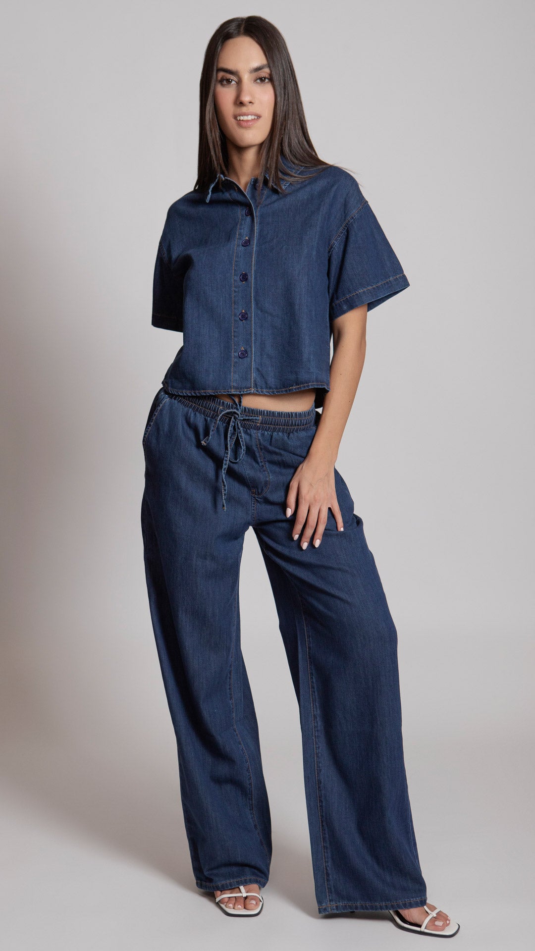 Pantalón Wide Leg Mujer B Basic BB7605