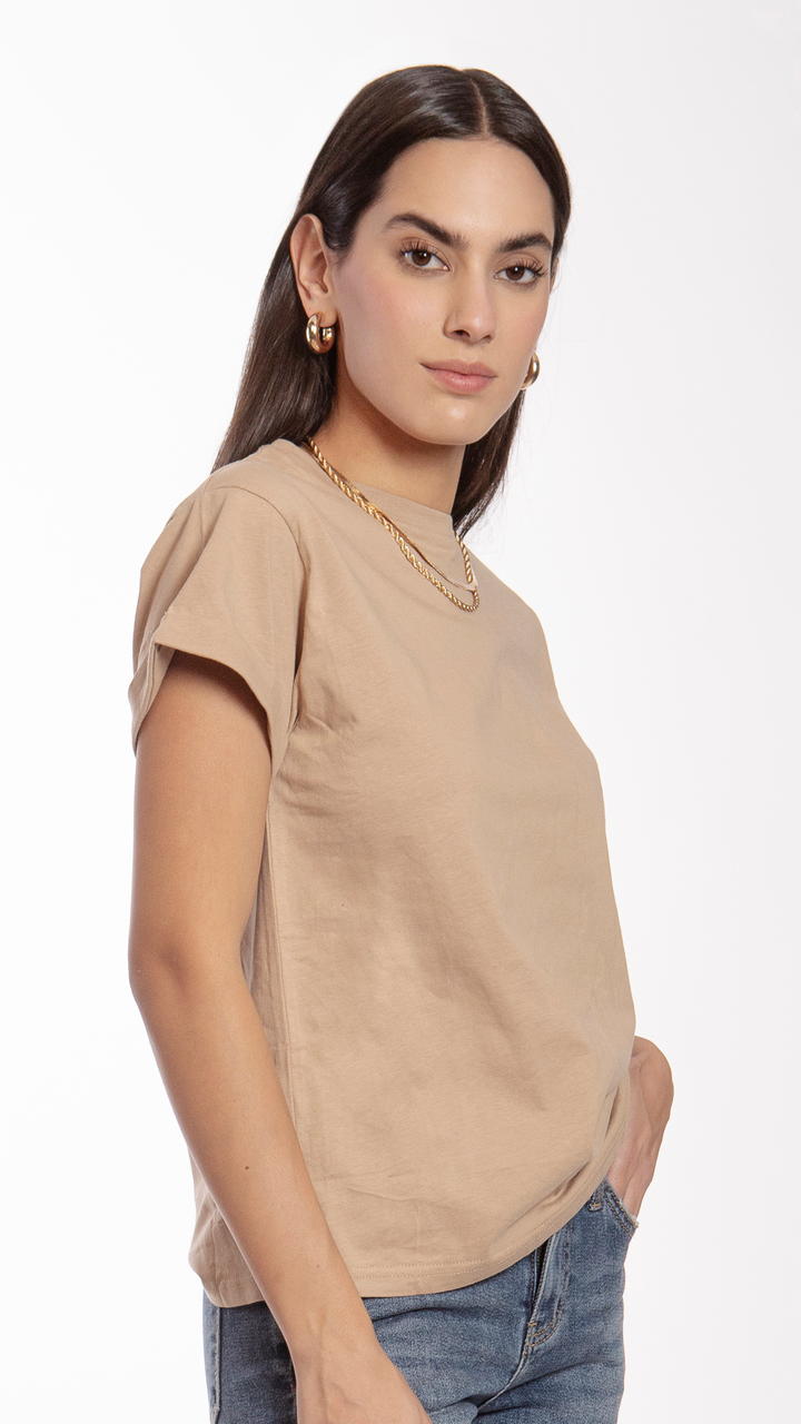 blusa-mujer-manga-corta-beige