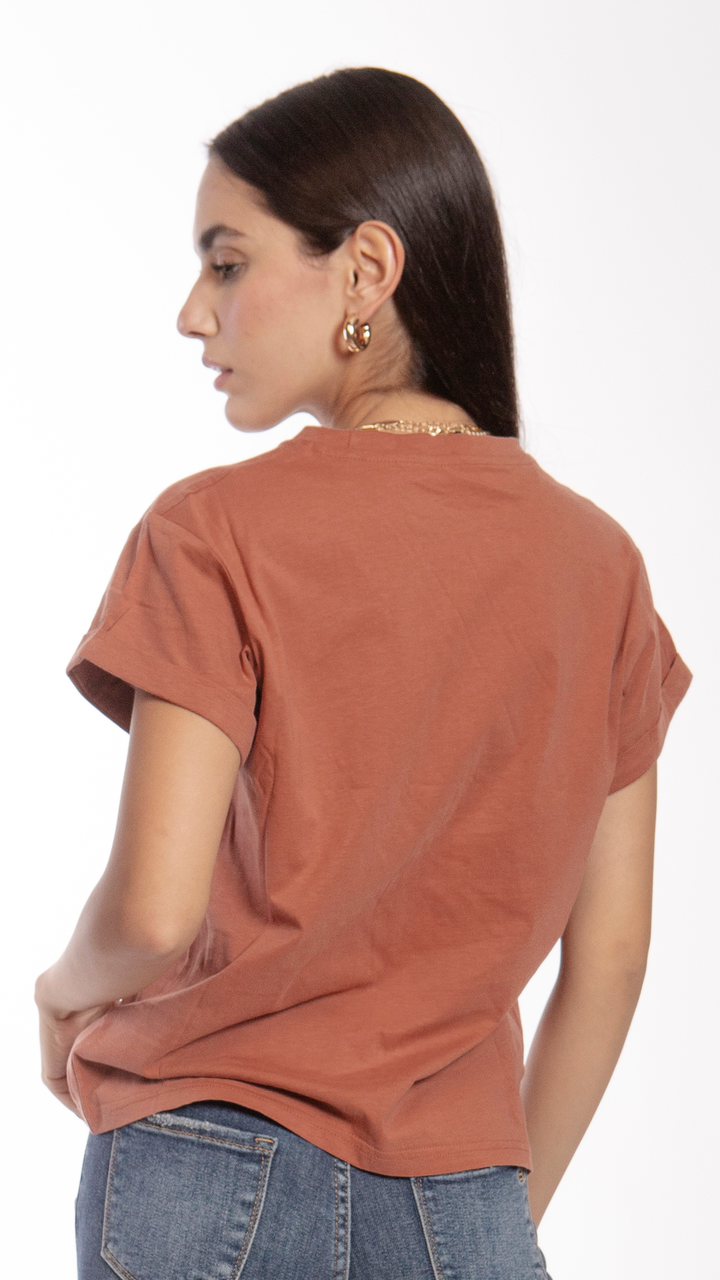 blusa-casual-salmon-mujer-manga-corta