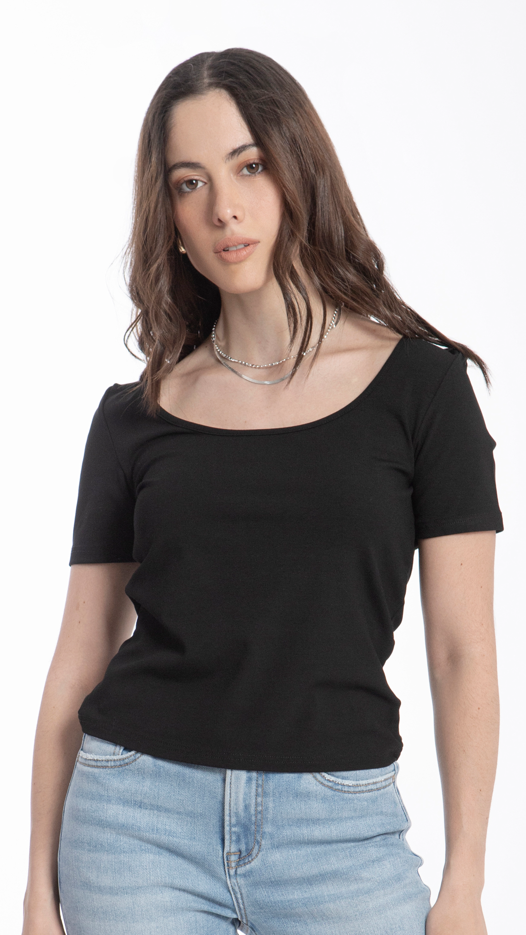 Blusa Con Cuello Redondo Para Mujer B Basic BB0129