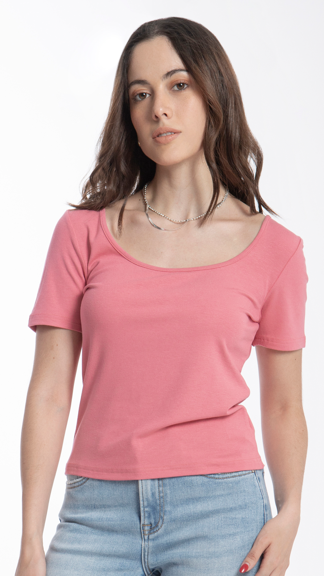 Blusa Con Cuello Redondo Para Mujer B Basic BB0129