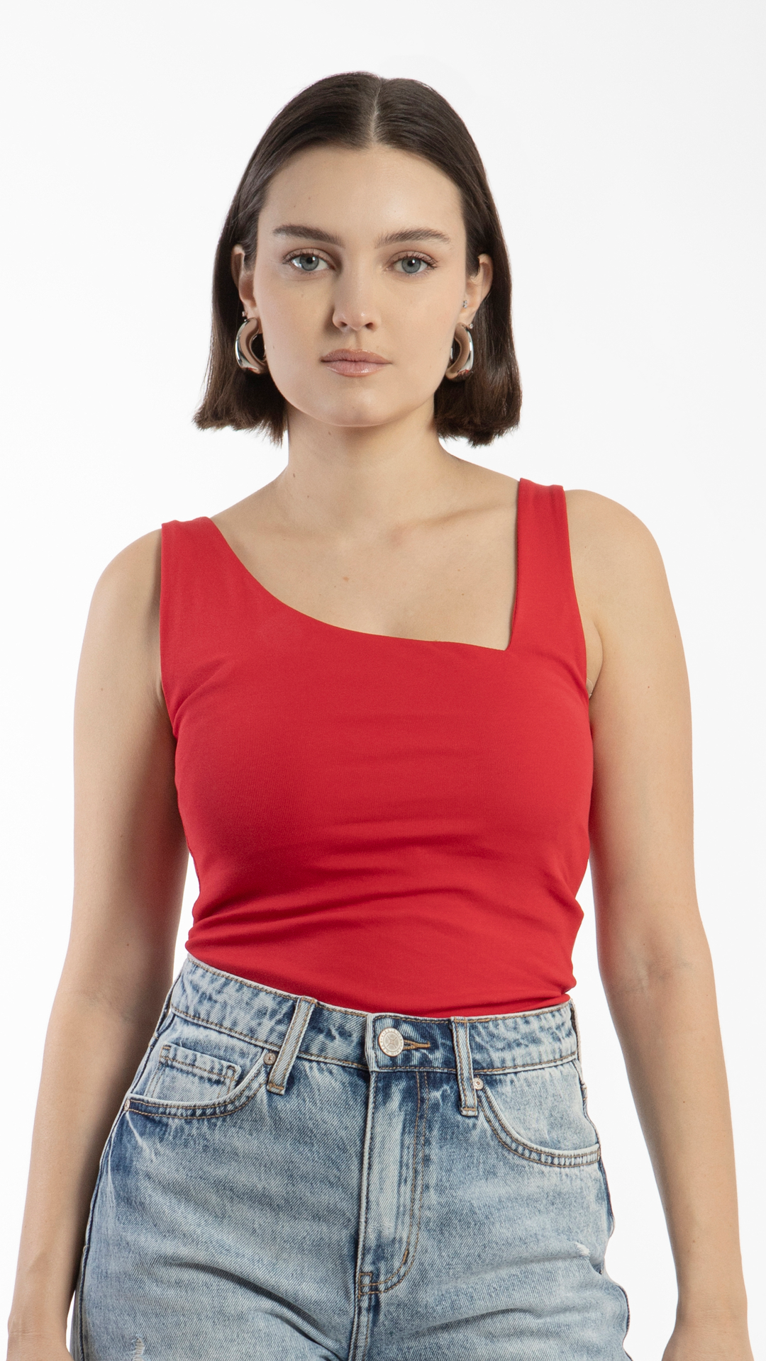 Blusa Con Escote Asimétrico Para Mujer B Basic BB0152