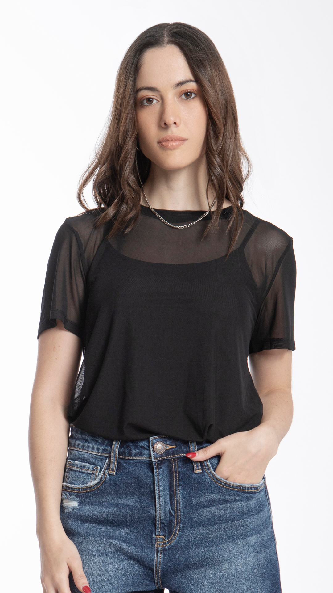 Blusa De Mesh Para Mujer B Basic BB0161