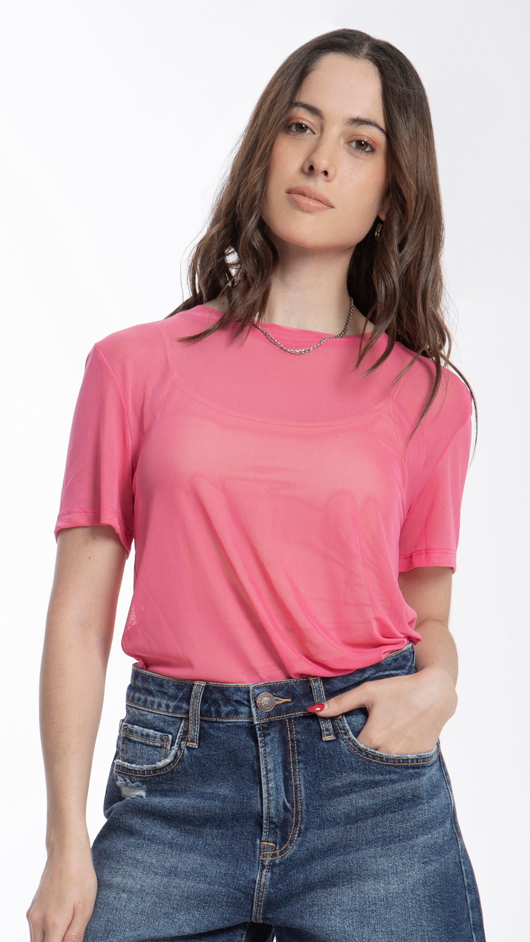 Blusa De Mesh Para Mujer B Basic BB0161