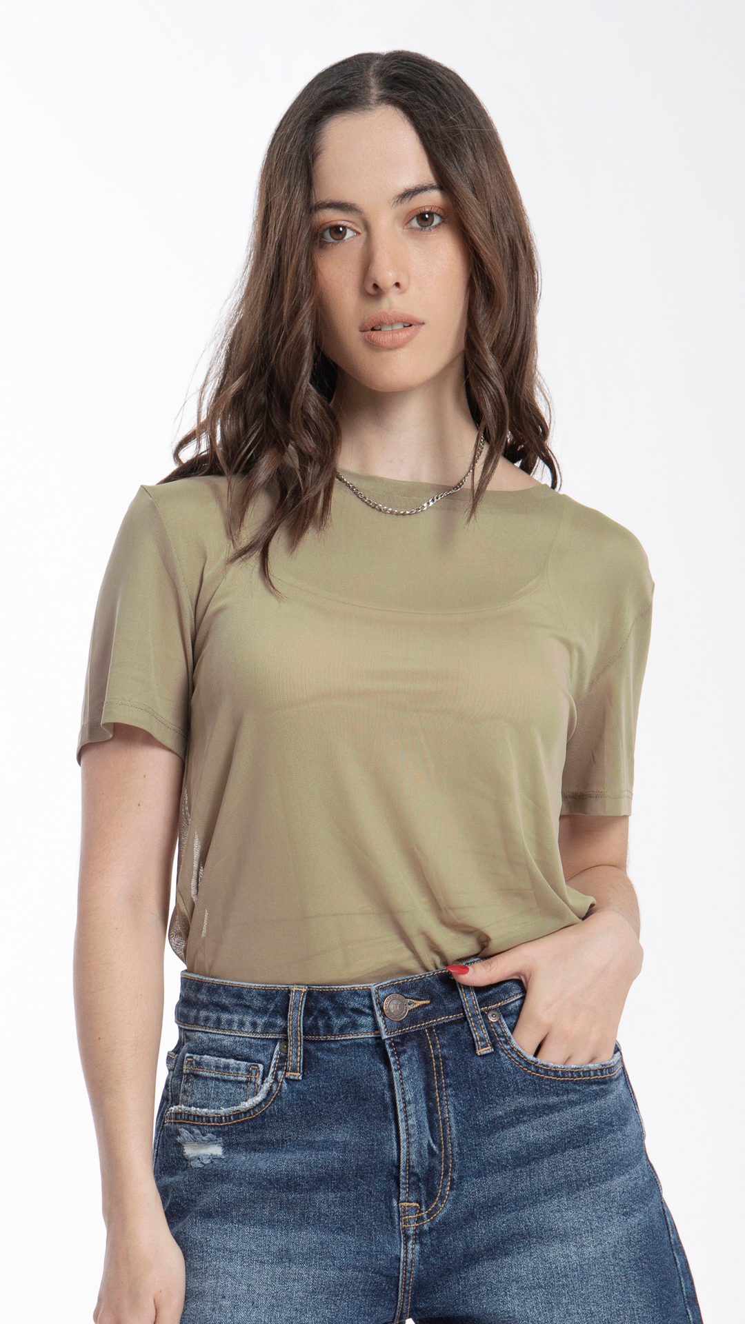 Blusa De Mesh Para Mujer B Basic BB0161