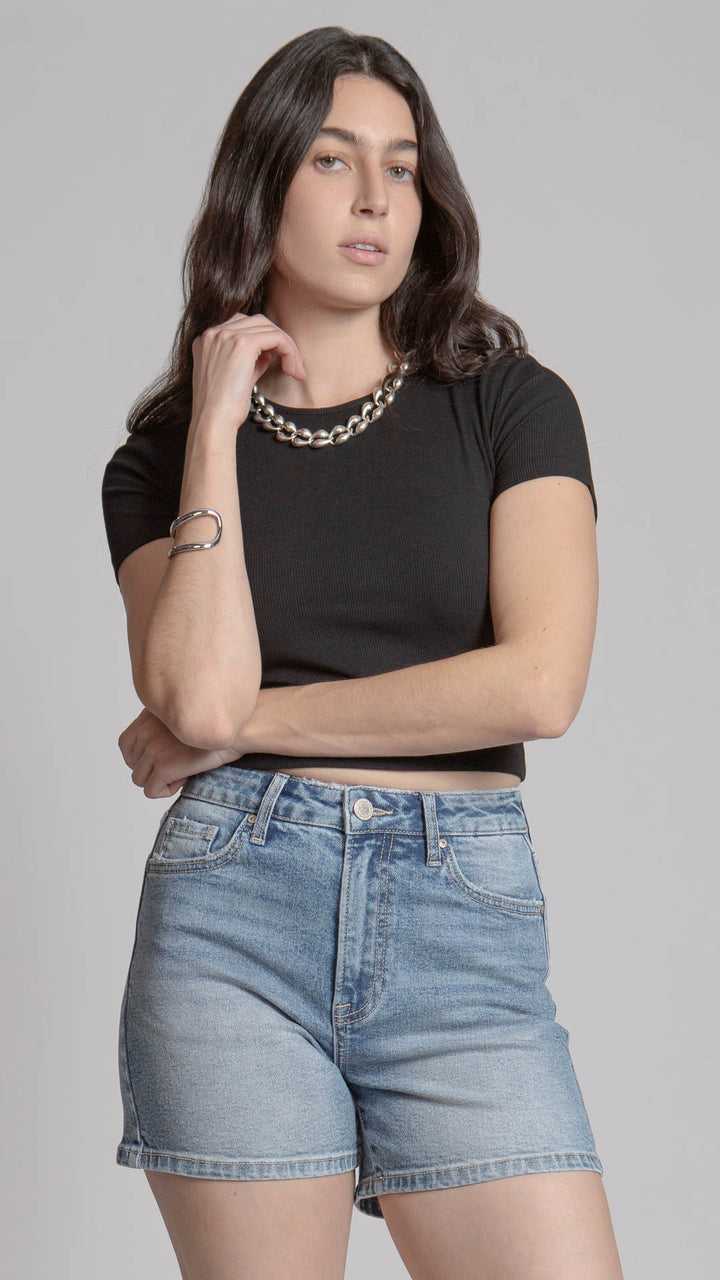 Blusa Crop Mujer B Basic BB0177