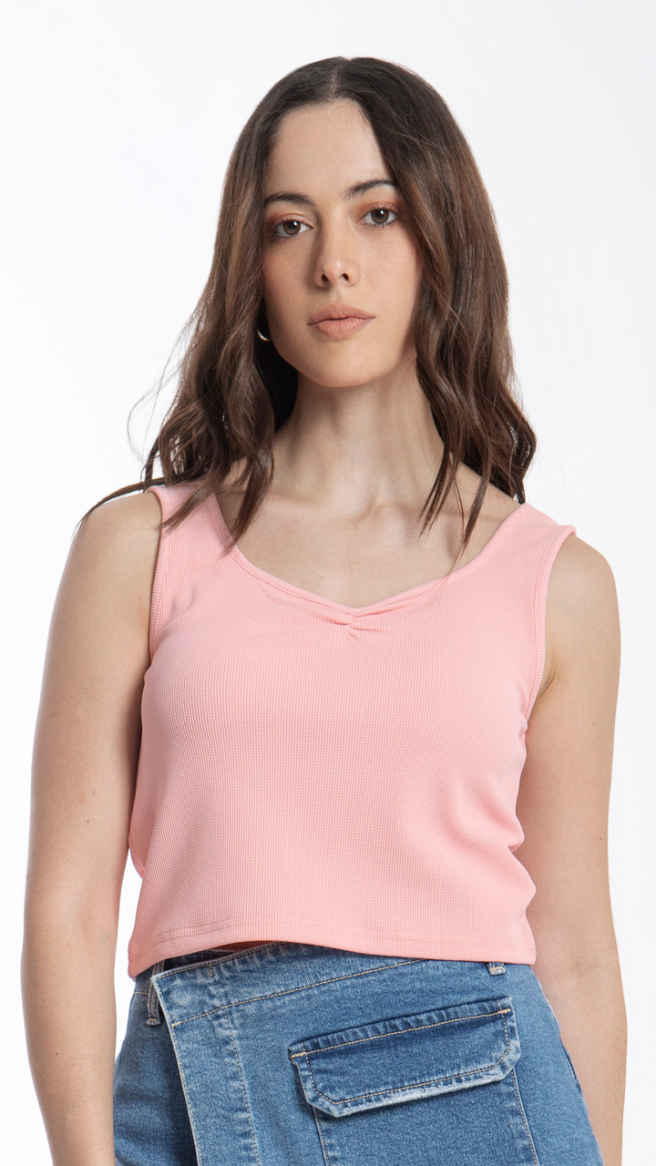 Blusa Crop Tejida Mujer B Basic BB0190