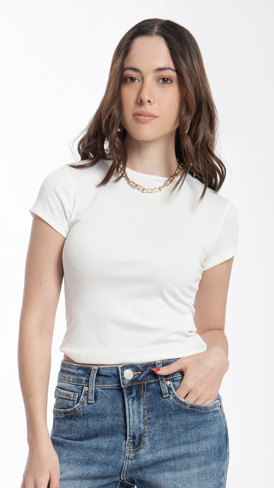 Blusa Con Manga Corta Para Mujer B Basic BB0193