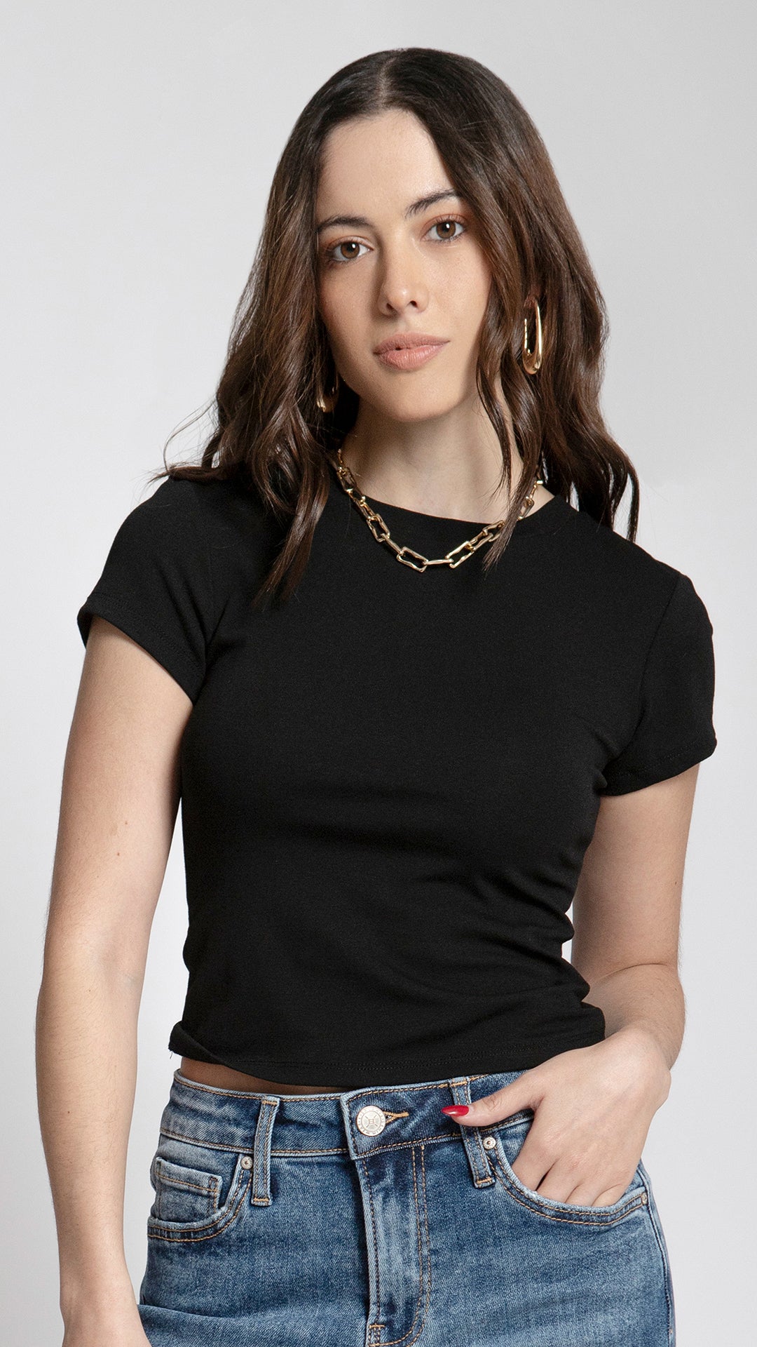 Blusa Con Manga Corta Para Mujer B Basic BB0193