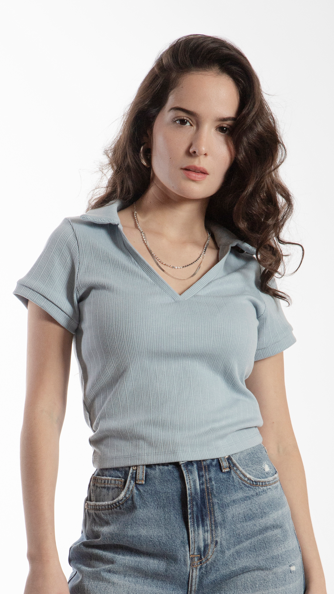 Crop Top Polo Para Mujer B Basic BB0208