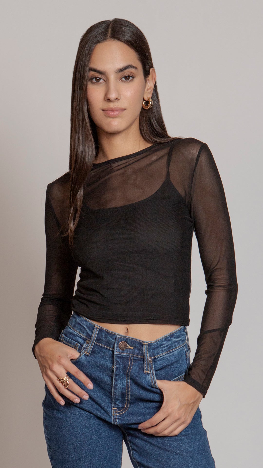 Blusa Manga Larga Mujer B Basic BB0237