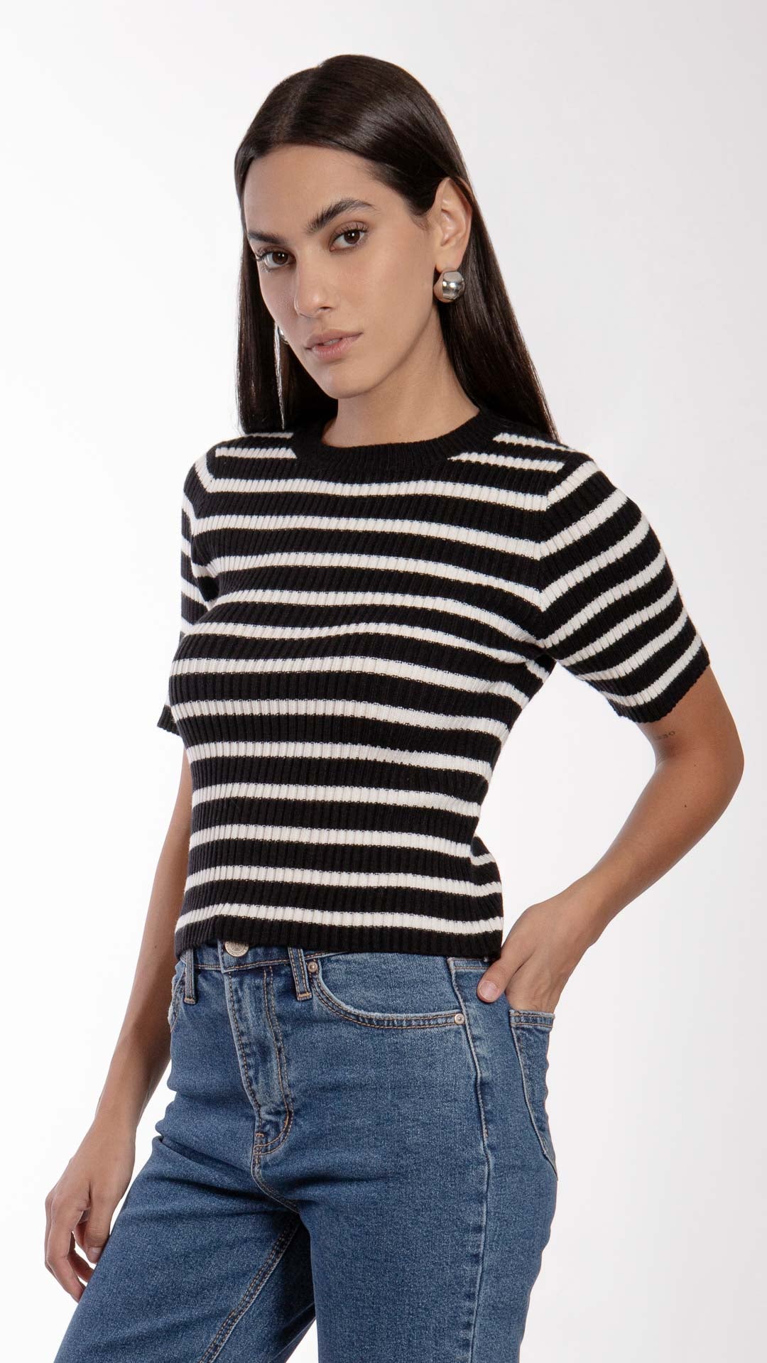 Blusa Manga Tres Cuartos Mujer B Basic BB0259