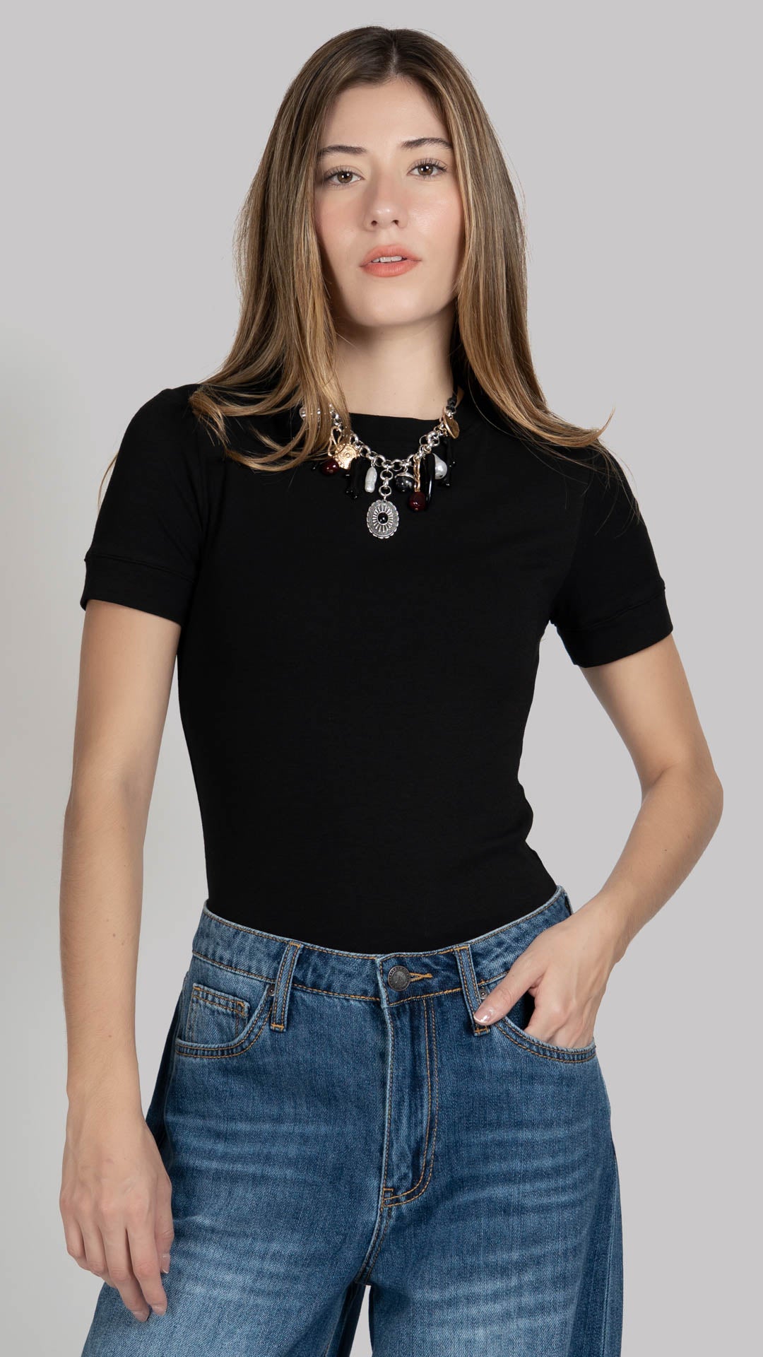 Blusa Manga Corta Mujer B Basic BB0264