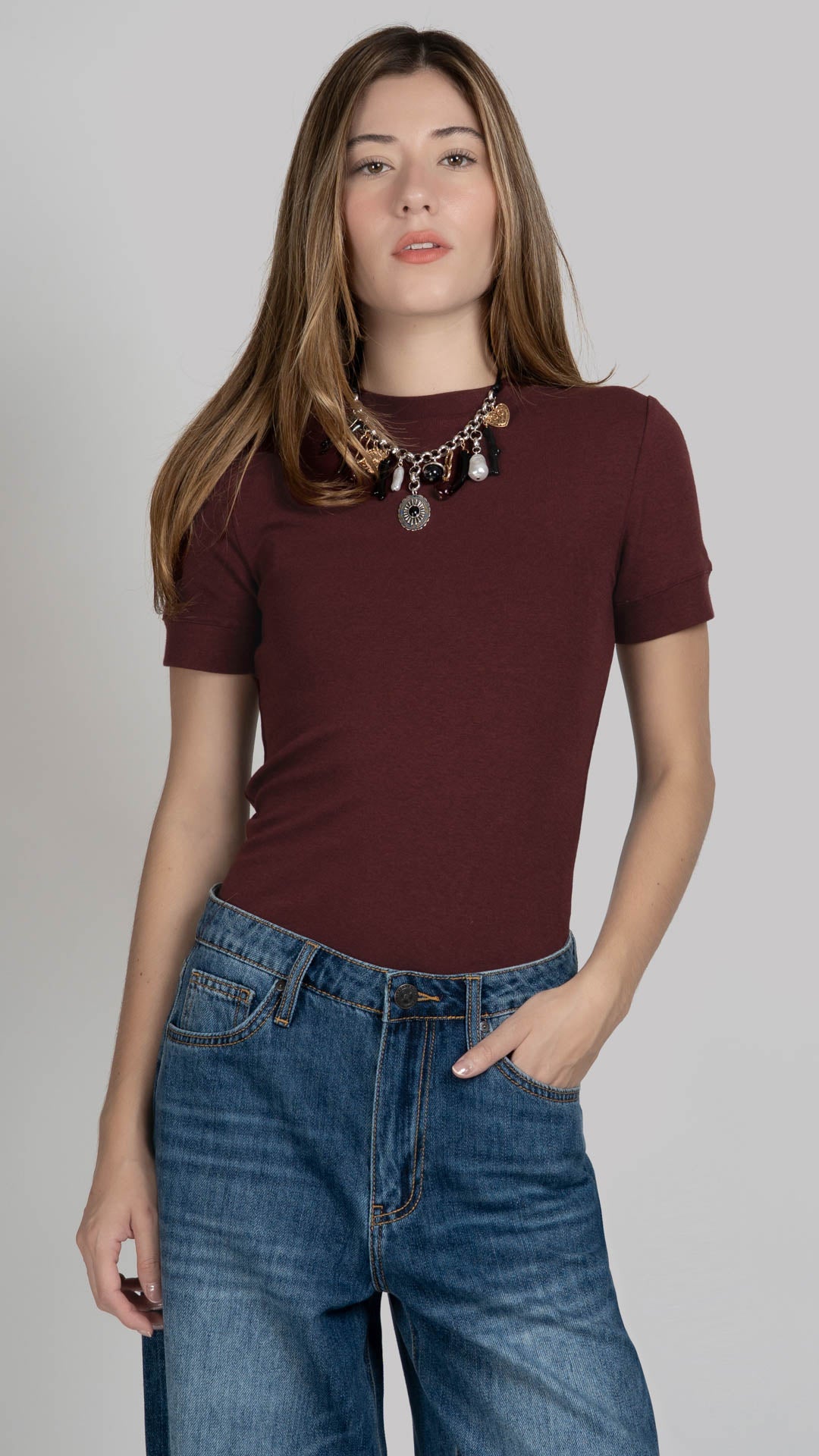 Blusa Manga Corta Mujer B Basic BB0264
