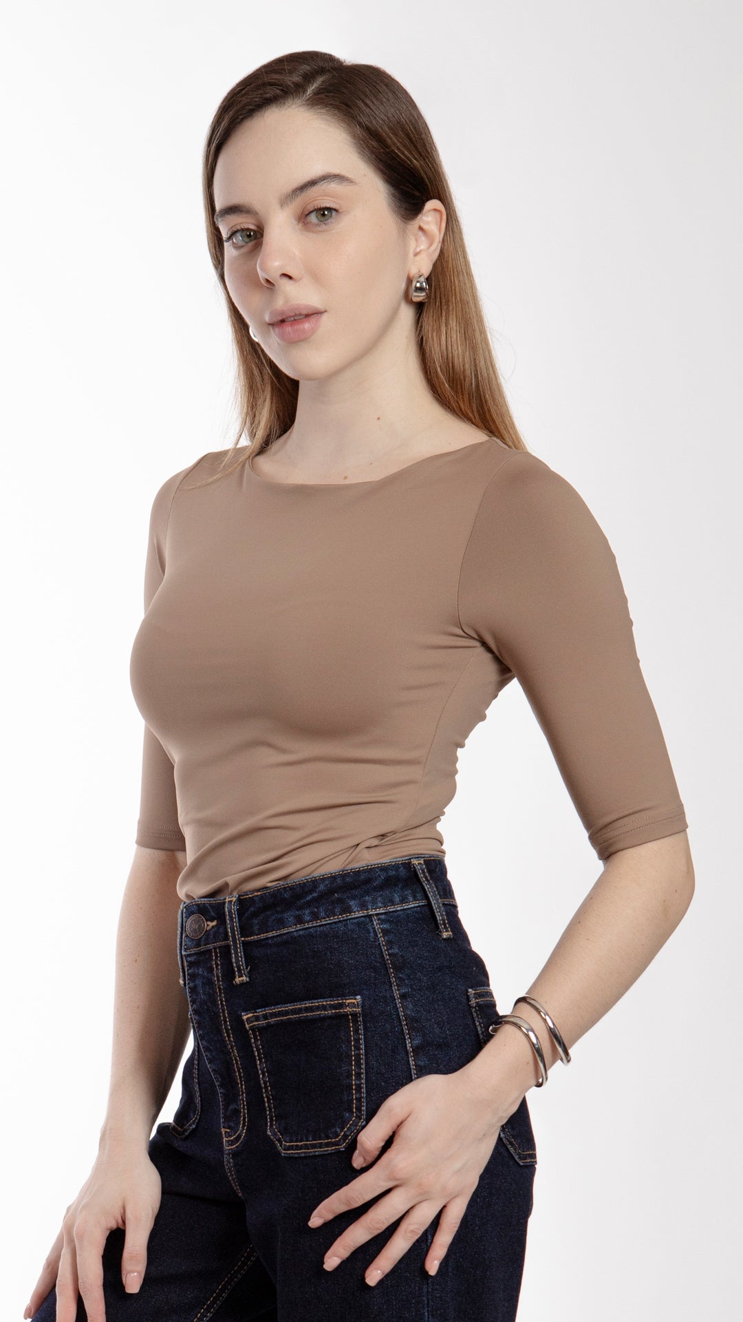 Blusa Manga Tres Cuartos Mujer B Basic BB0270