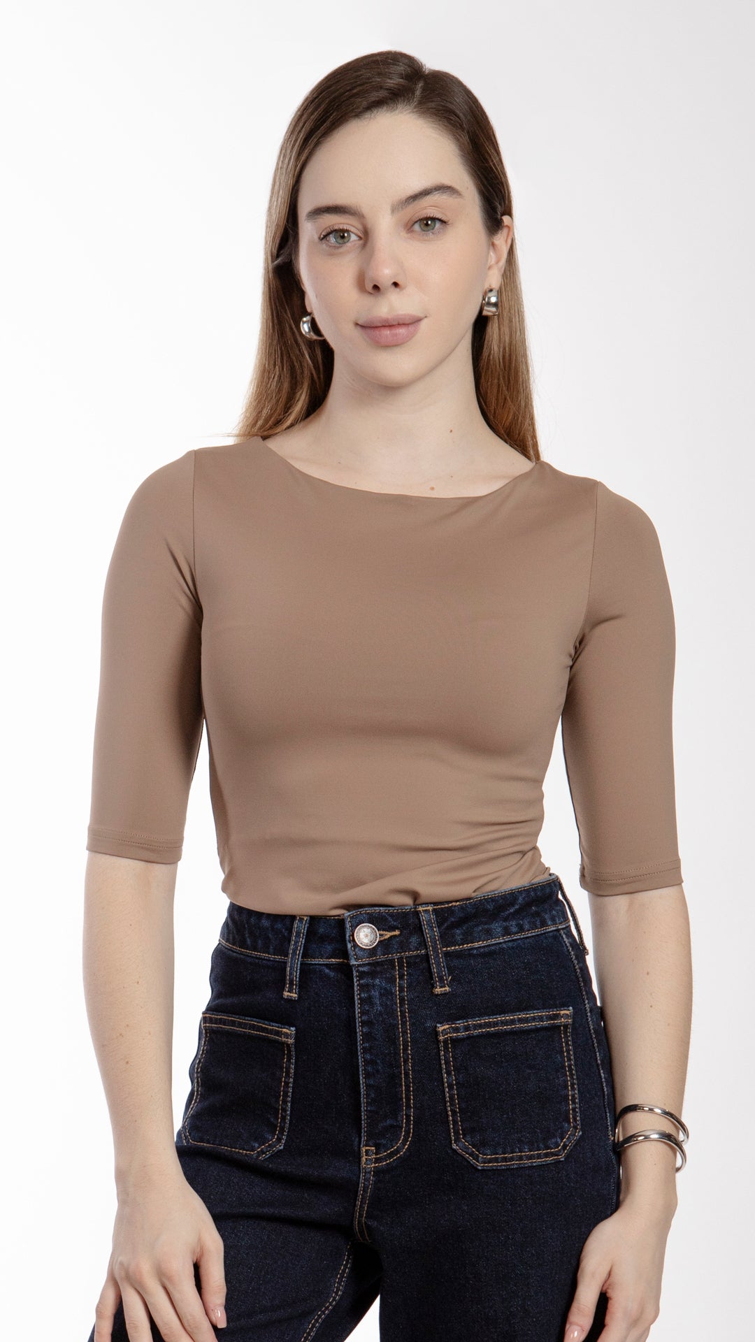 Blusa Manga Tres Cuartos Mujer B Basic BB0270