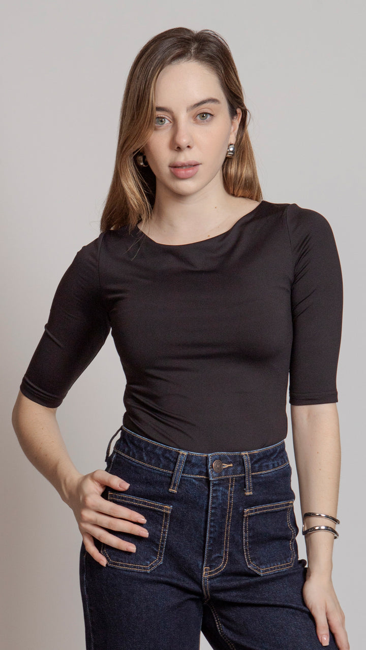 Blusa Manga Tres Cuartos Mujer B Basic BB0270