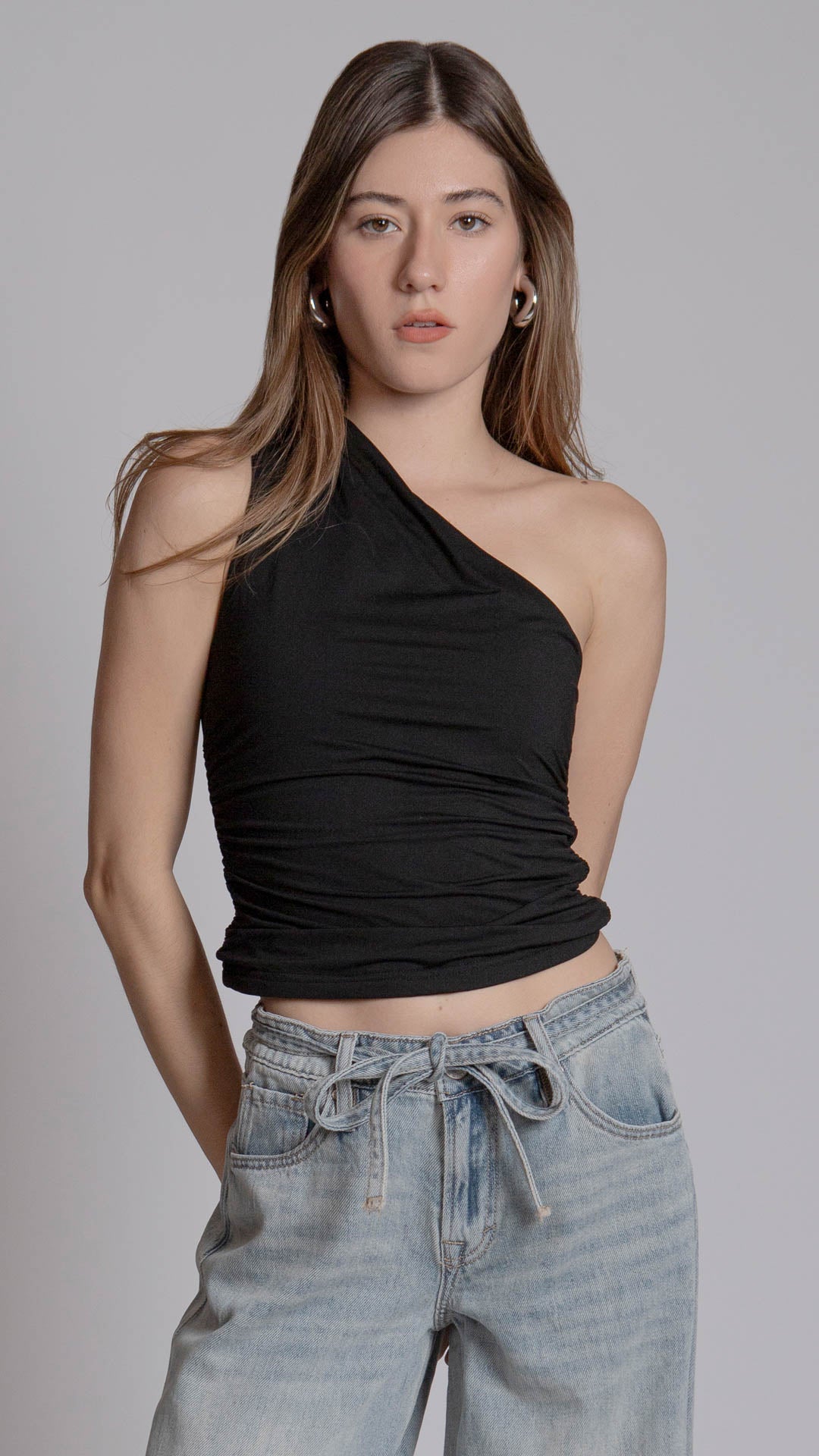 Blusa Un Hombro Mujer B Basic BB0321