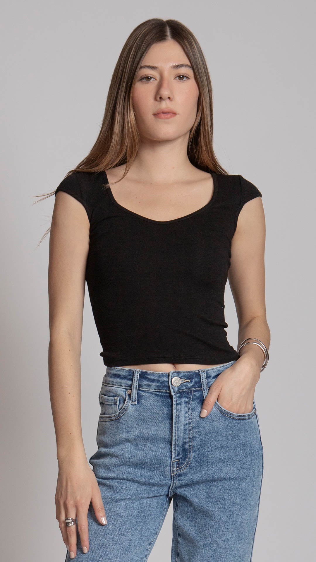 Blusa Manga Corta Mujer B Basic BB0327