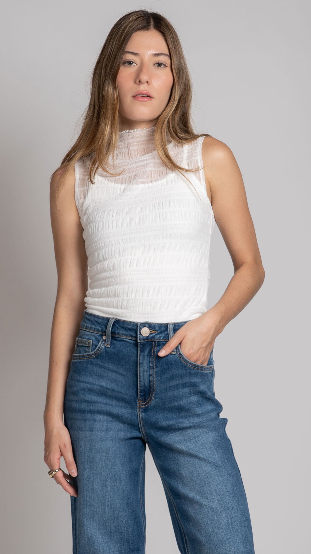 Blusa Sin Mangas Mujer B Basic BB0364
