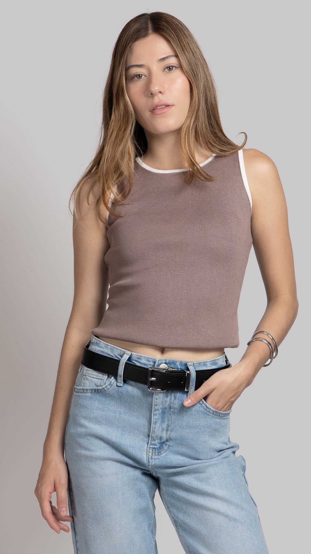 Blusa Sin Mangas Mujer B Basic BB0366