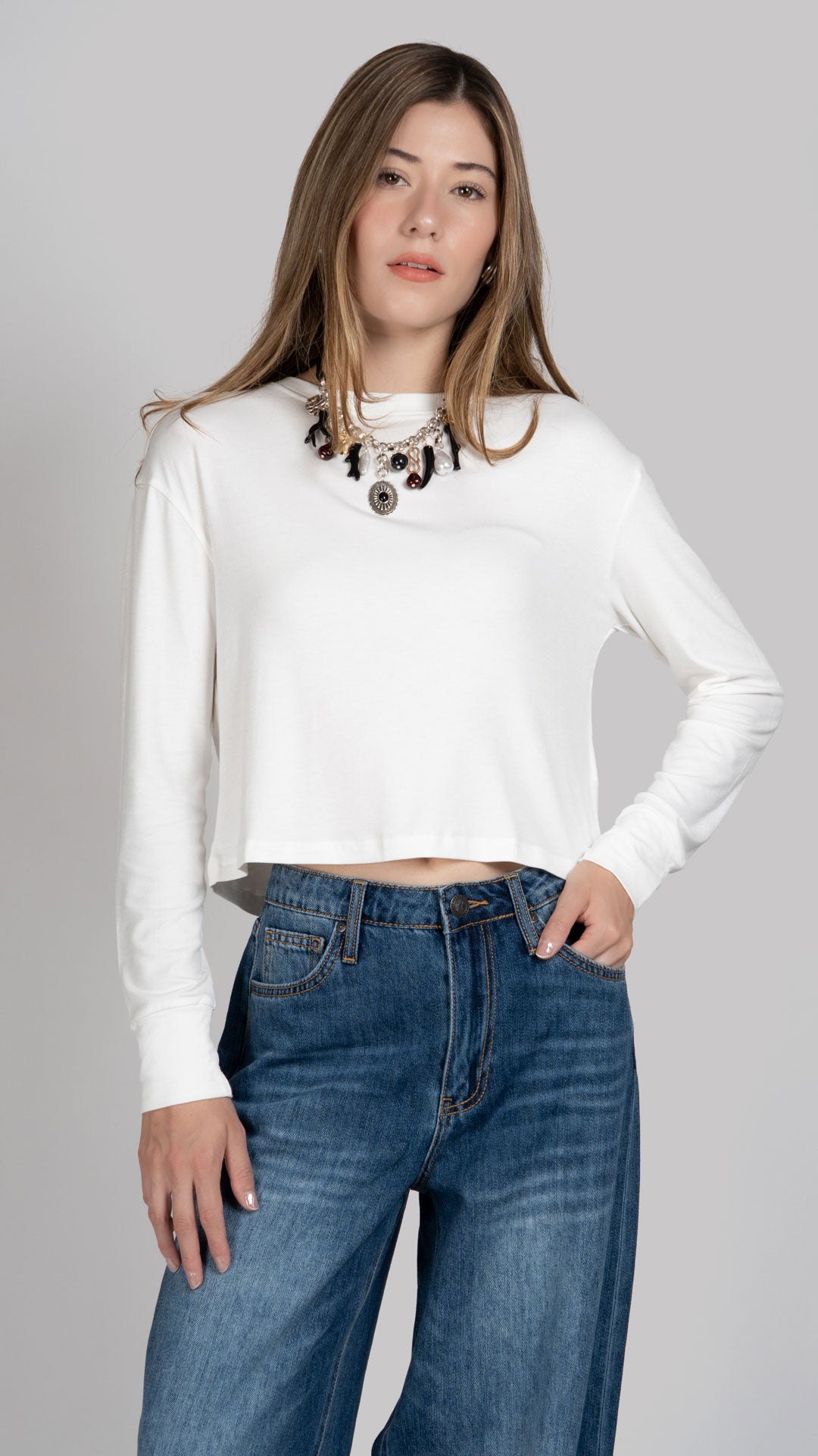 Blusa Manga Larga Mujer B Basic BB0382