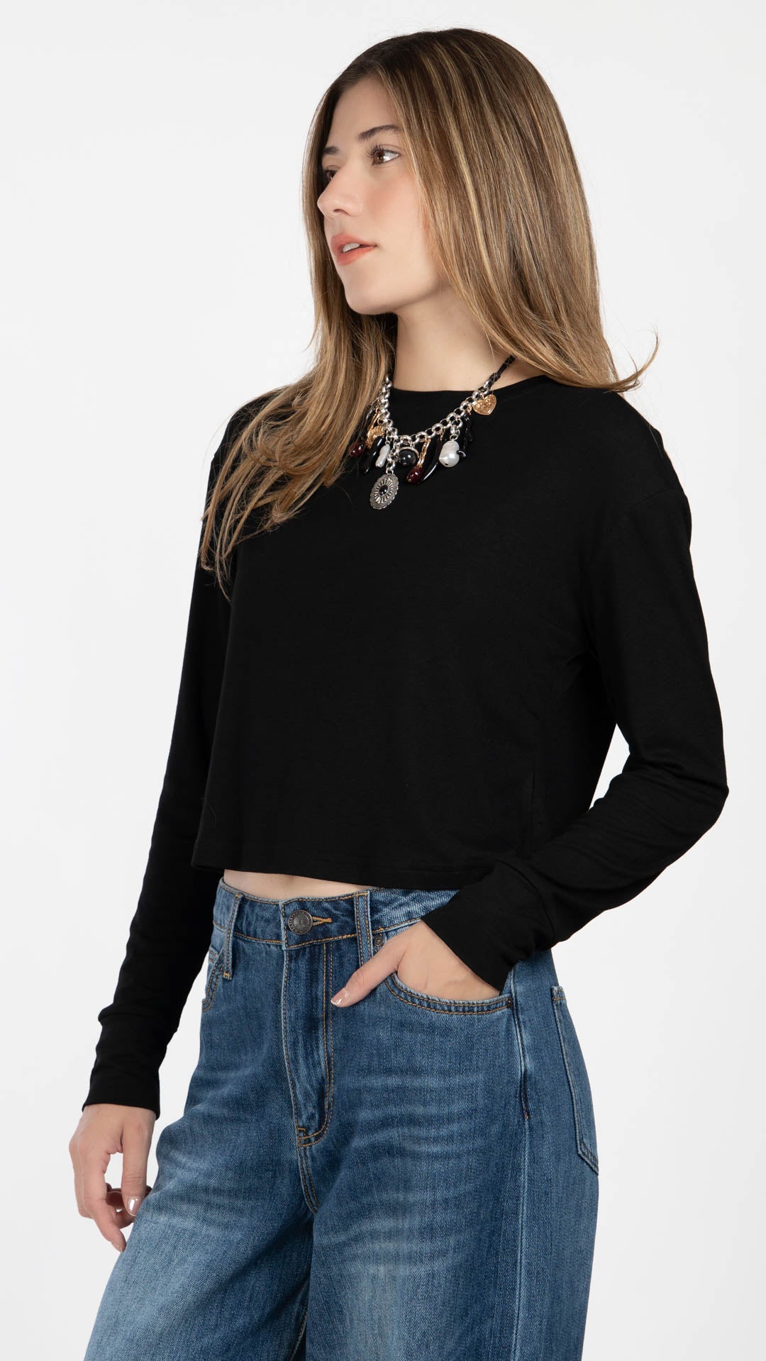 Blusa Manga Larga Mujer B Basic BB0382