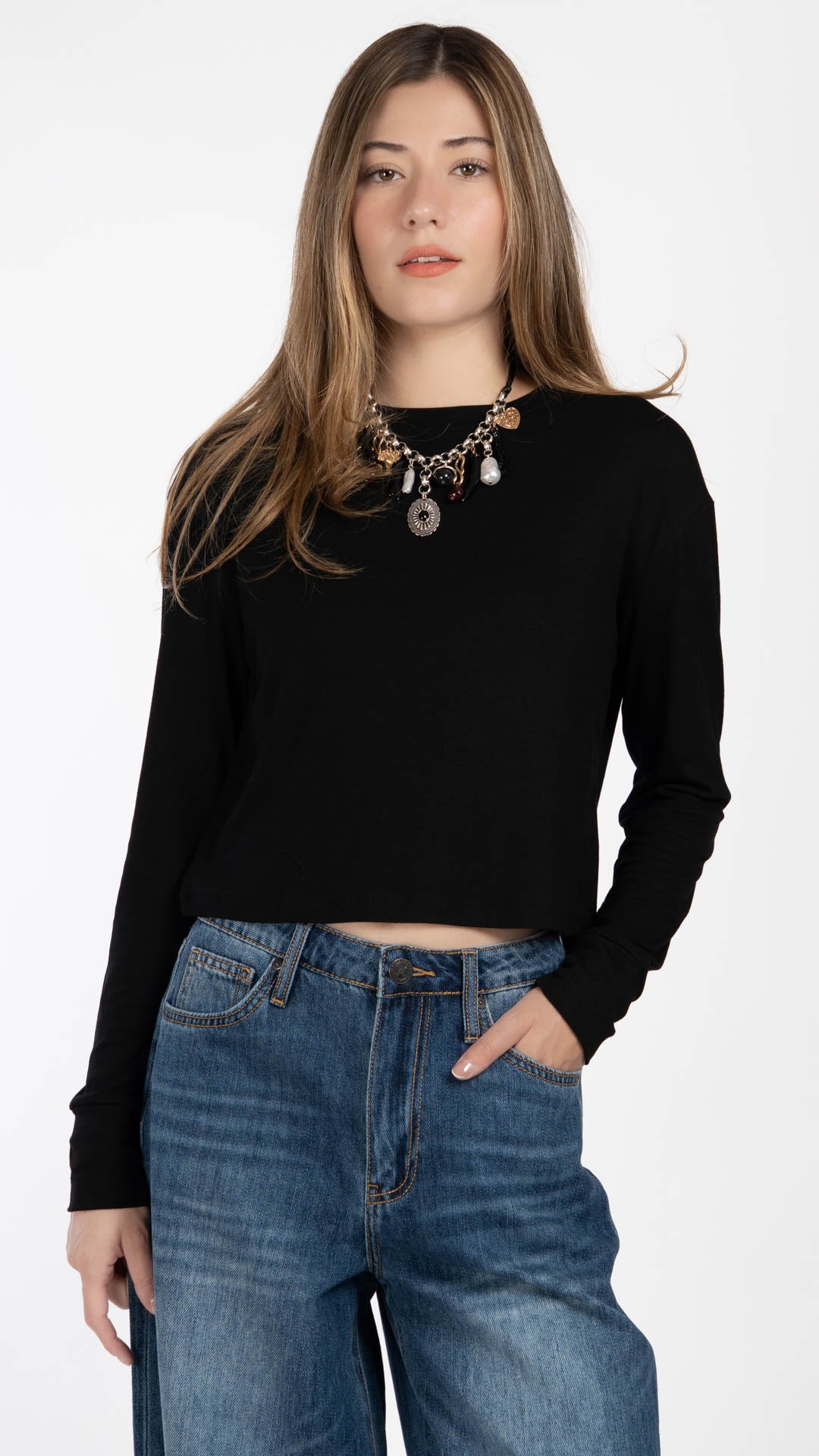 Blusa Manga Larga Mujer B Basic BB0382