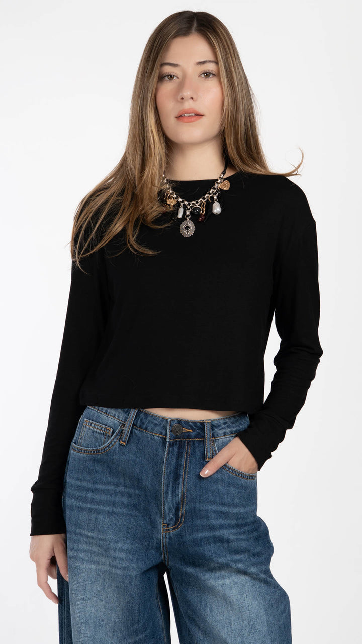 Blusa Manga Larga Mujer B Basic BB0382