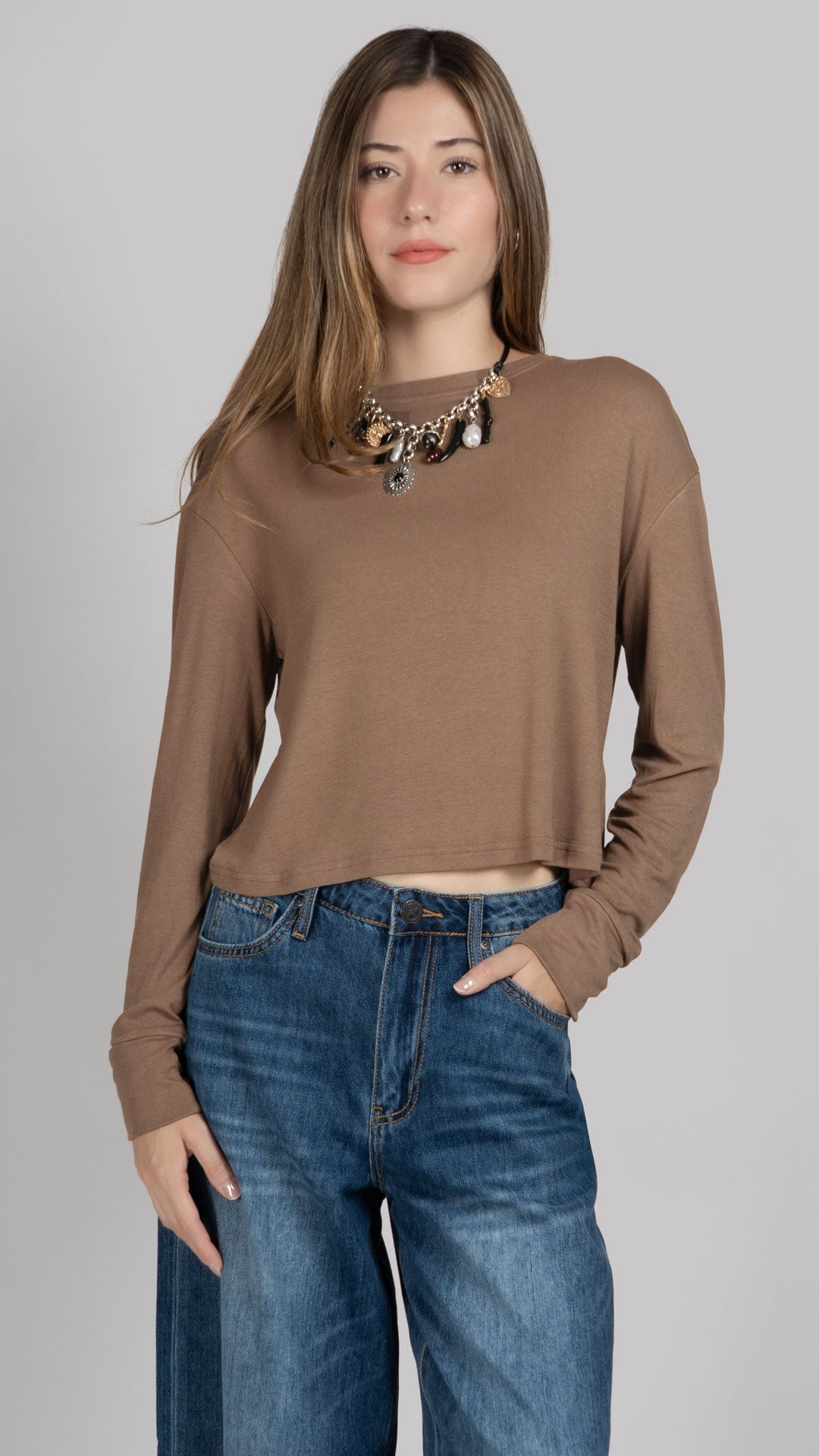 Blusa Manga Larga Mujer B Basic BB0382