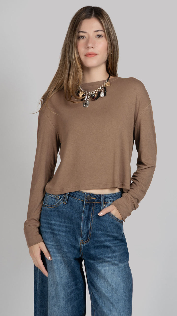 Blusa Manga Larga Mujer B Basic BB0382