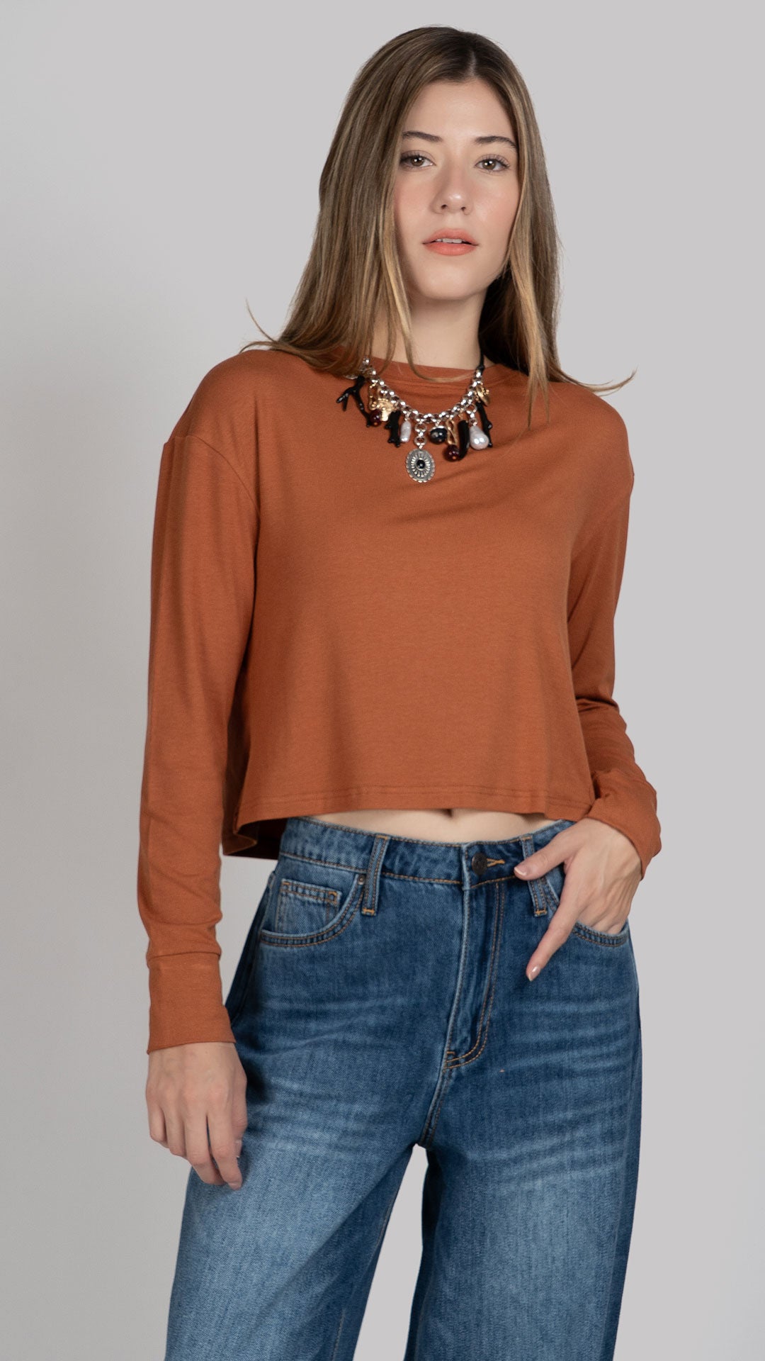 Blusa Manga Larga Mujer B Basic BB0382