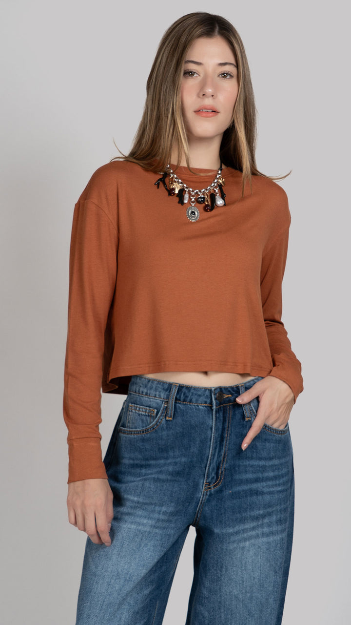 Blusa Manga Larga Mujer B Basic BB0382