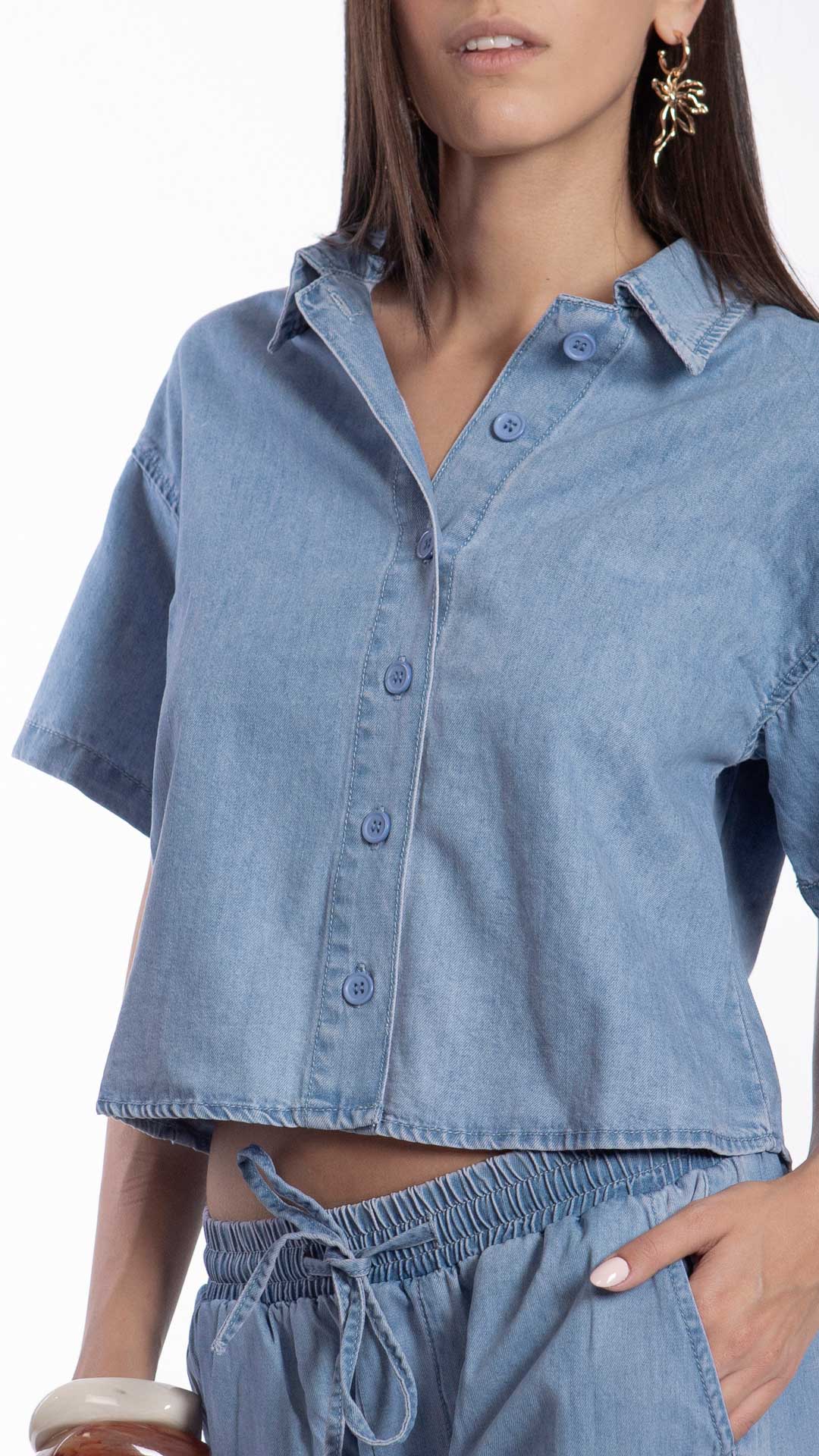Blusa Manga Corta Mujer B Basic BB7604