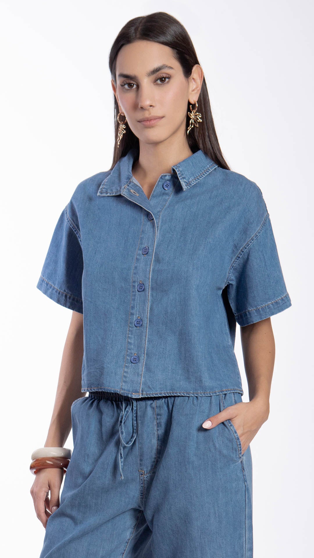 Blusa Manga Corta Mujer B Basic BB7604