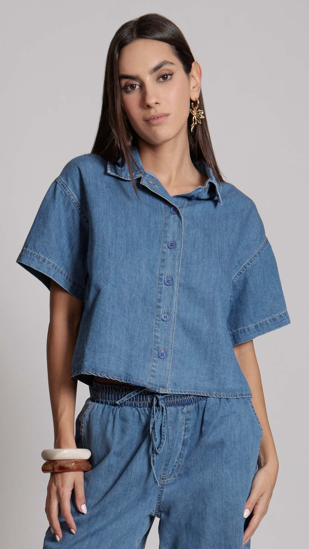 Blusa Manga Corta Mujer B Basic BB7604