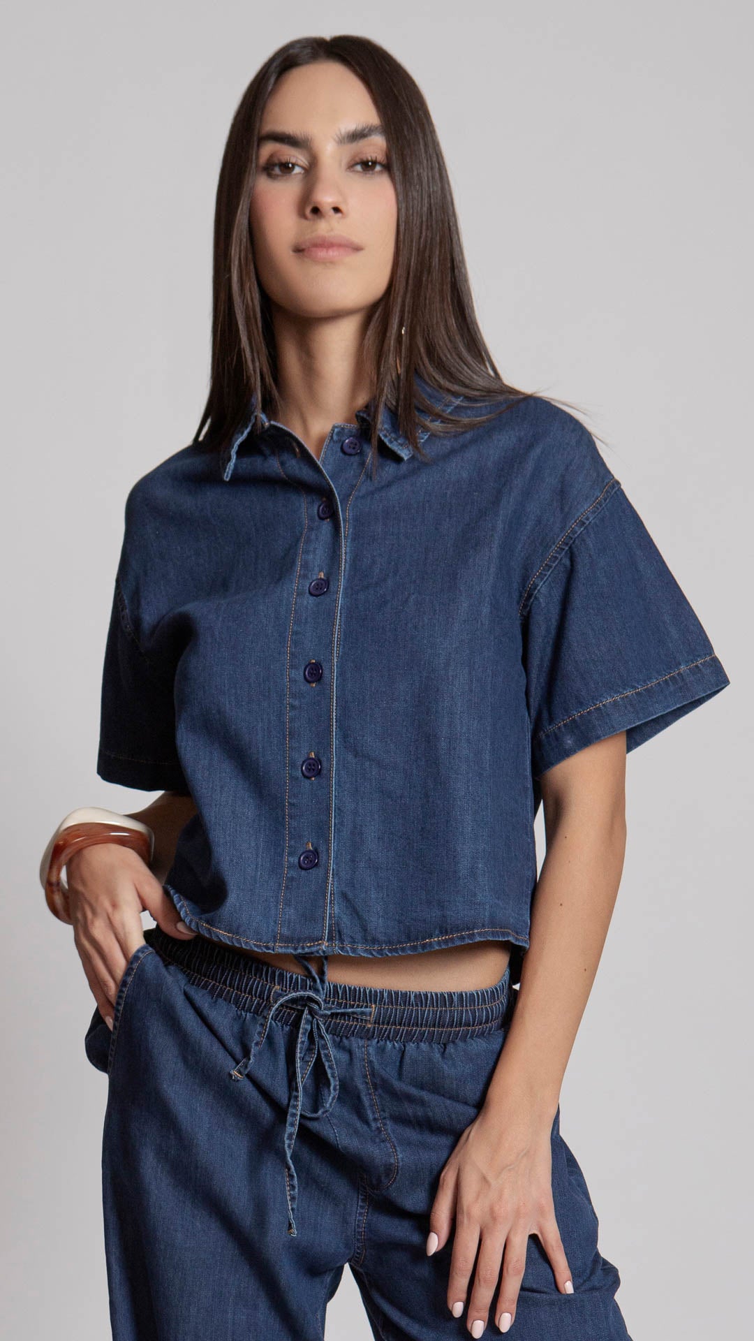 Blusa Manga Corta Mujer B Basic BB7604